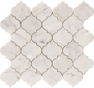 statuario arabesque waterjet mosaics polished1