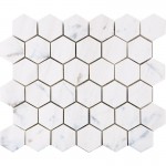 BIANCO DOLOMITI MOSAICS POLISHED 2" HEXAGON