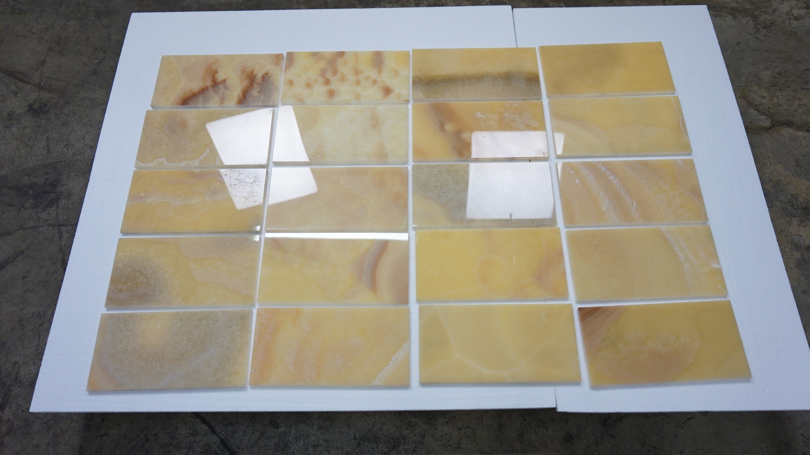 Pasha Onyx Tiles Polished Beveled 6 X12 X3 8 Marble Tile Direct Lightbox